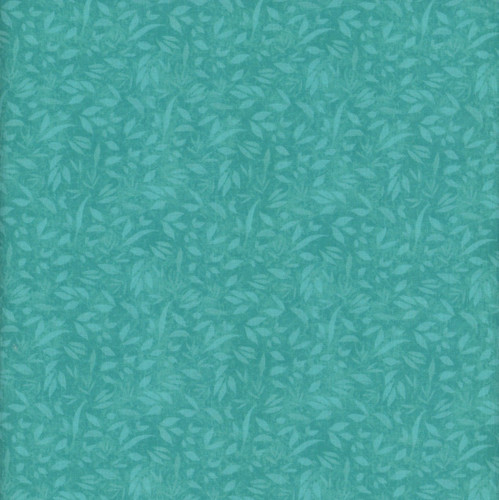 Lumin Fabrics White Owl Textiles Fundamentals Foliage Teal Blue