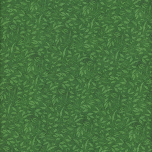 Lumin Fabrics White Owl Textiles Fundamentals Foliage Leaf Green, fabric with a green foliage leaf pattern.