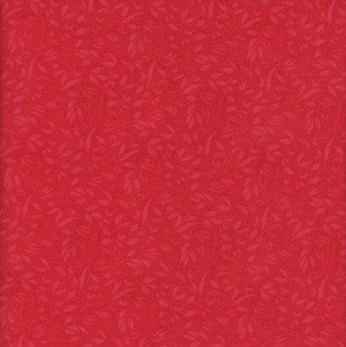 Lumin Fabrics White Owl Textiles Fundamentals Foliage Cherry Red