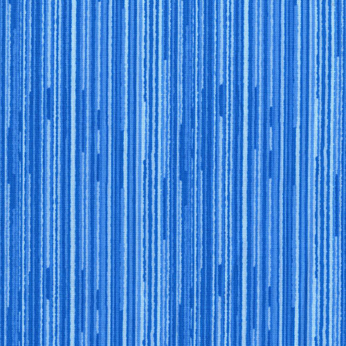 Studio E Fabrics Joann Fabrics City Lights Stria Stripe Sky Blue, a fabric with vertical blue and white stripe pattern.