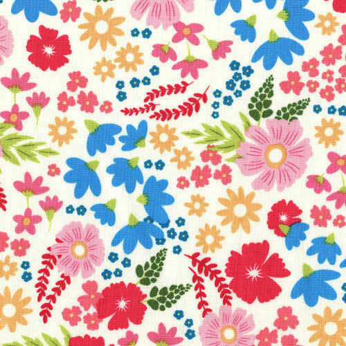 Studio E Fabrics Joann Fabrics Field of Wild Flowers Pink Red Yellow Blue Cream