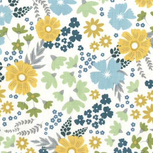 Studio E Fabrics Joann Fabrics Field of Wild Flowers Blue Yellow Sage Cream