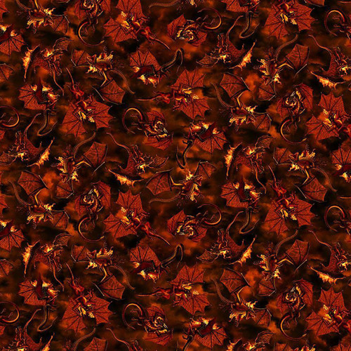 Timeless Treasures Fabrics Dragon Fire Dragon Fire Battle Flame
