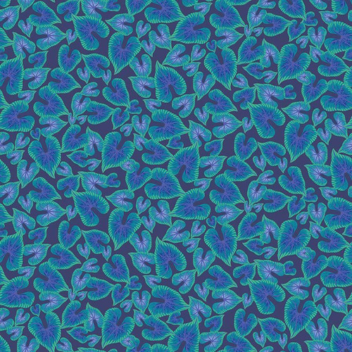 Dear Stella Fabrics Birds of a Feather Unbe-Leaf-Able Navy