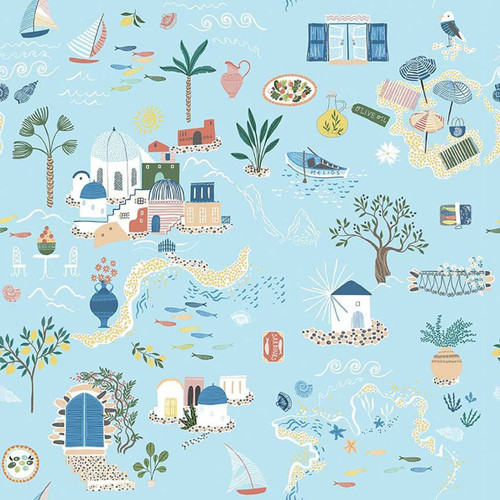 Dear Stella Fabrics Wanderlust La Vacation Pool