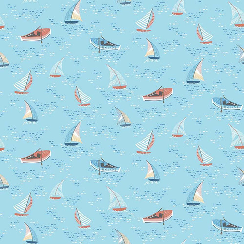 Dear Stella Fabrics Wanderlust Seas The Day Aqua