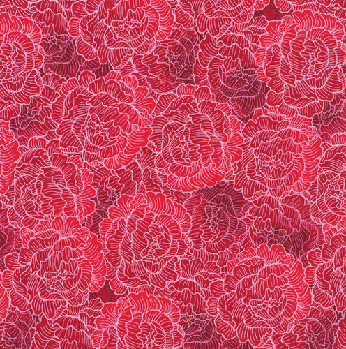 Timeless Treasures Fabrics Living Color Packed Tonal Flowers Blue