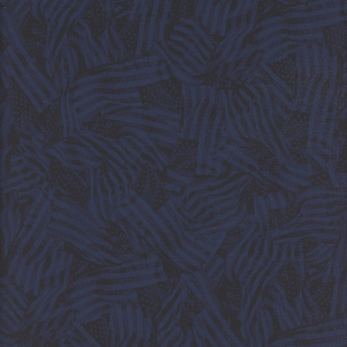 Timeless Treasures Fabrics Path to Freedom Wavy Tonal Flags Night