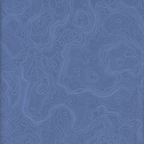 Timeless Treasures Fabrics Path to Freedom Topography Map Denim