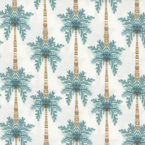 Dear Stella Fabrics Aloha Palm Trees White