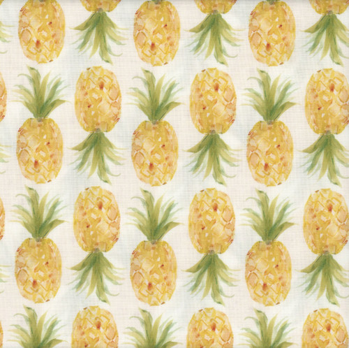 Dear Stella Fabrics Aloha Pineapples White