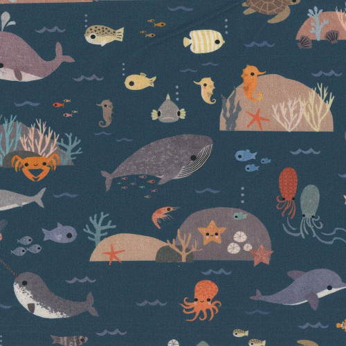 Dear Stella Fabrics Beyond the Sea Into The Deep Marlin