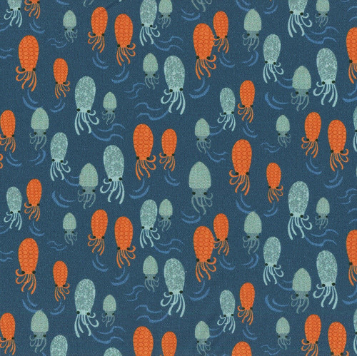 Dear Stella Fabrics Beyond the Sea Just Squidding Marlin