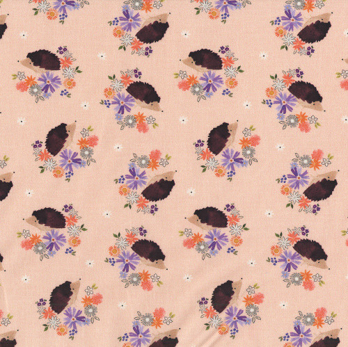 Dear Stella Fabrics Floral Forest Hedgehogs Bellini