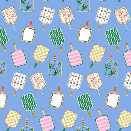 Dear Stella Fabrics Paradise Royale Pickleball Paddles Marina