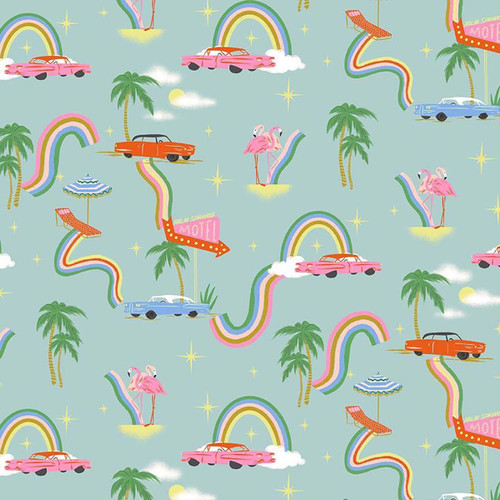 Dear Stella Fabrics Paradise Royale Psychedelia Harbor