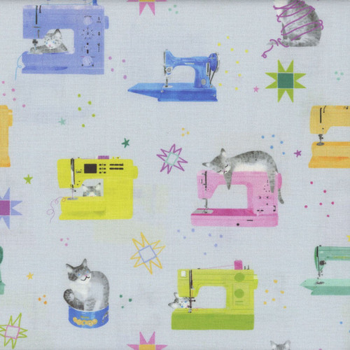 Dear Stella Fabrics Quilty Helpurrs Cats Helpurrs Rock