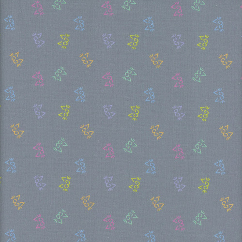 Dear Stella Fabrics Quilty Helpurrs Cats Sprinkles Limestone