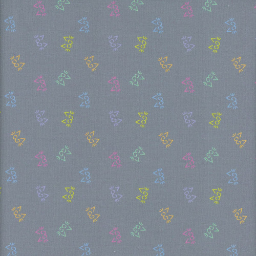 Dear Stella Fabrics Quilty Helpurrs Cats Sprinkles Limestone