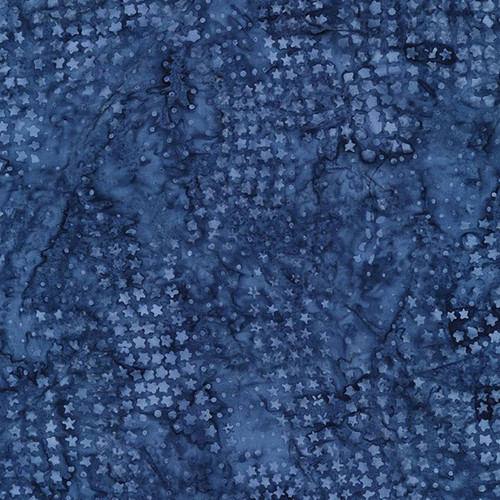 Timeless Treasures Fabrics Tonga Batiks Patriot's Pride Stars & Dots Navy