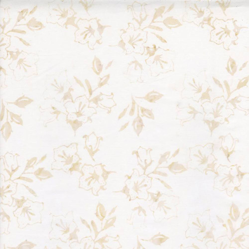 Timeless Treasures Fabrics Tonga Batiks Linen Bellflowers Beige