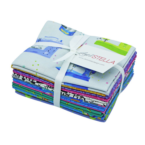 Dear Stella Fabrics Quilty Helpurrs Cats 12 Fat Quarters
