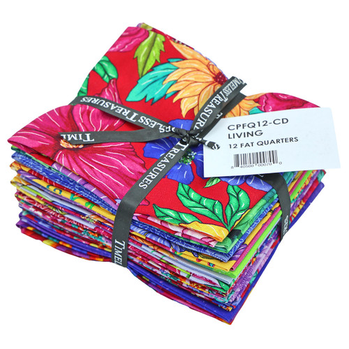 Timeless Treasures Fabrics Living Color 12 Fat Quarters Living Color