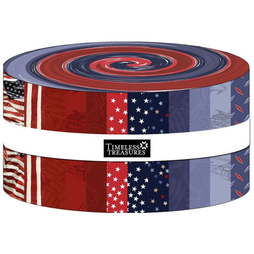 Timeless Treasures Fabrics Path To Freedom Patriotic Jelly Roll Fabric Strips Freedom