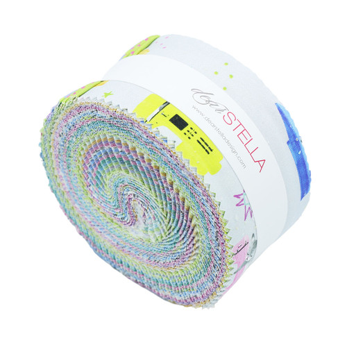 Dear Stella Fabrics Quilty Helpurrs Cats Jelly Roll 40 Fabric Strips 2.5 by 44 inch Quilty Helpurrs