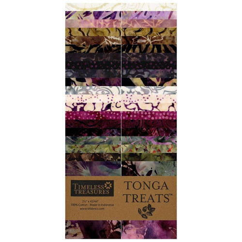 Timeless Treasures Fabrics Tonga Batiks Chateau Fabric Strips 2.5 Inch Chateau