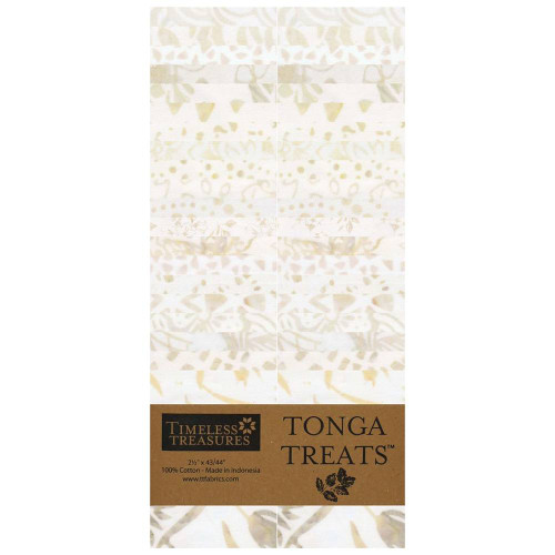 Timeless Treasures Fabrics Tonga Batiks Linen Fabric Strips 2.5 Inch Linen