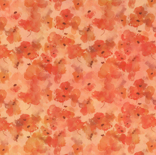 In The Beginning Fabrics Day and Night Jason Yenter Orange Poppies