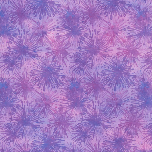 In The Beginning Fabrics Day and Night Jason Yenter Orchid Purple Puff Blooms