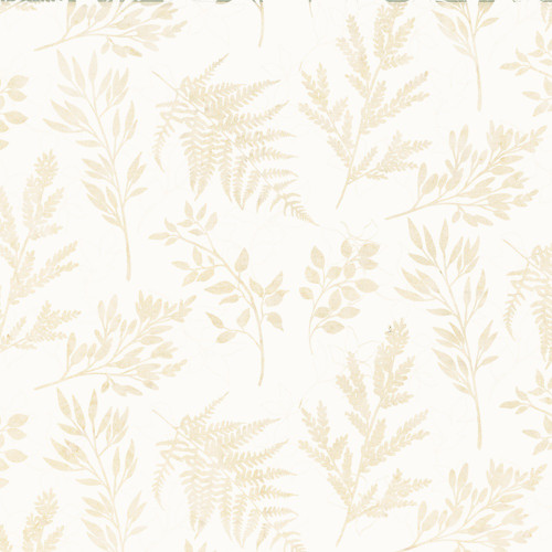 Hoffman Fabrics Bali Hand Dyed Batik Leafy Branches Ferns Fronds Oyster Cream