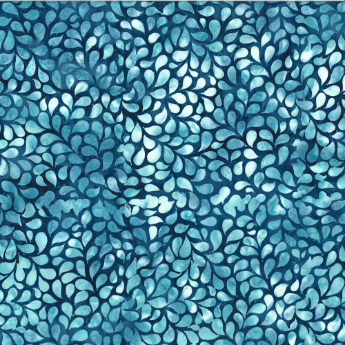 Hoffman Fabrics Bali Hand Dyed Batik Droplets Wade Blue