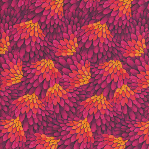 Blank Quilting Fabrics Luminous Haven JK Stewart Magenta Pink Purple Feather Texture