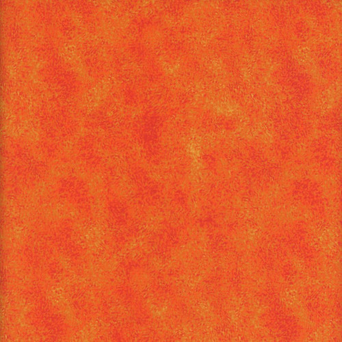Blank Quilting Fabrics Luminous Haven JK Stewart Orange Texture, vibrant orange fabric with a textured, mottled pattern.