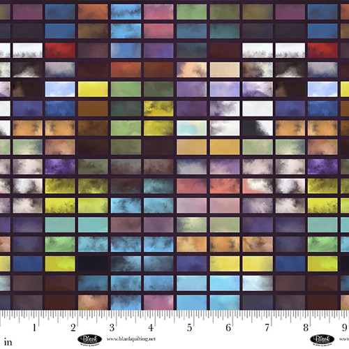Blank Quilting Fabrics Metro Mirage Ray Heere Black Window Blocks
