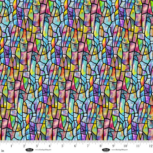 Blank Quilting Fabrics Metro Mirage Ray Heere Blue Crackle Glass