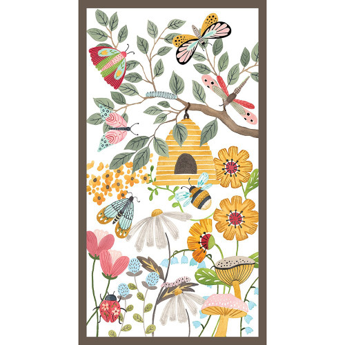 Blank Quilting Fabrics Nature's Symphony Color Pop Studio White Panel