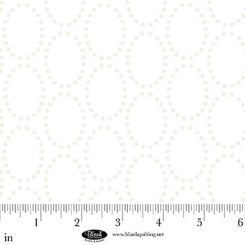 Blank Quilting Fabrics The Bright Side Jessica Dayon White Star Ovals