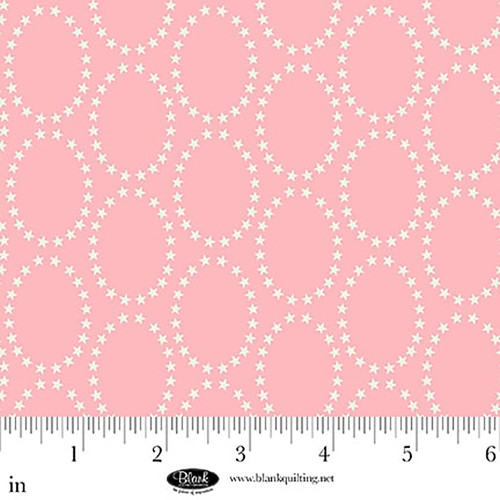 Blank Quilting Fabrics The Bright Side Jessica Dayon Light Pink Star Ovals