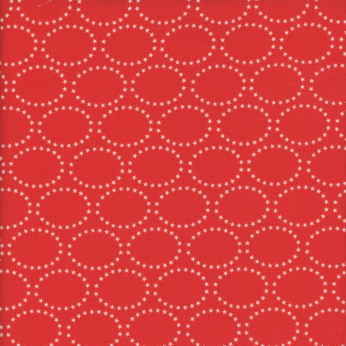 Blank Quilting Fabrics The Bright Side Jessica Dayon Red Star Ovals