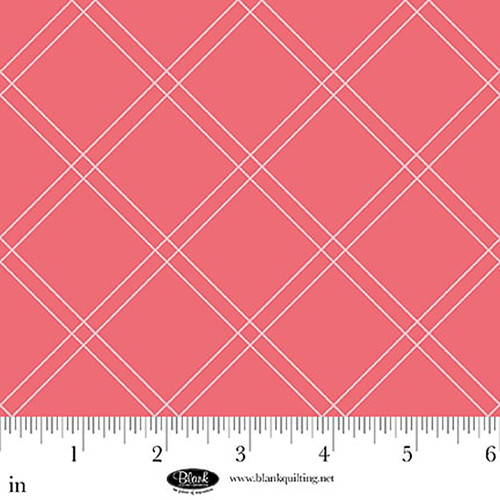 Blank Quilting Fabrics The Bright Side Jessica Dayon Pink Windowpane Plaid