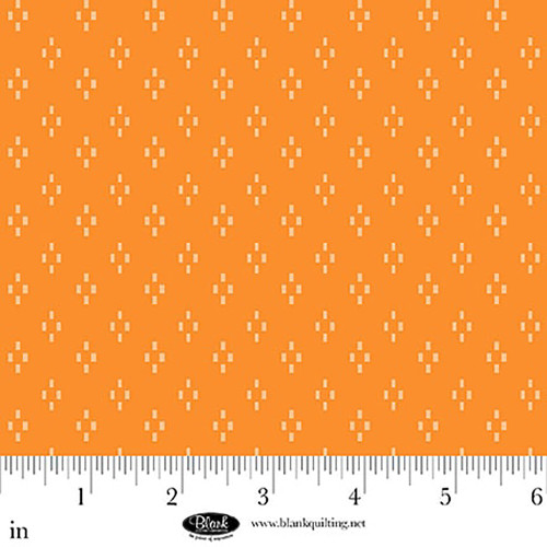 Blank Quilting Fabrics The Bright Side Jessica Dayon Orange Dash Diamonds