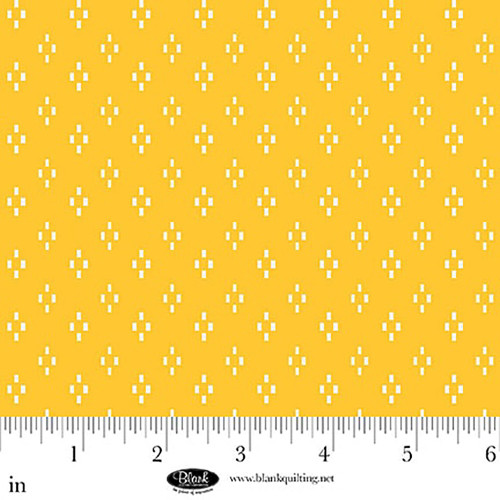Blank Quilting Fabrics The Bright Side Jessica Dayon Yellow Dash Diamonds