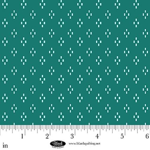 Blank Quilting Fabrics The Bright Side Jessica Dayon Turquoise Blue Dash Diamonds
