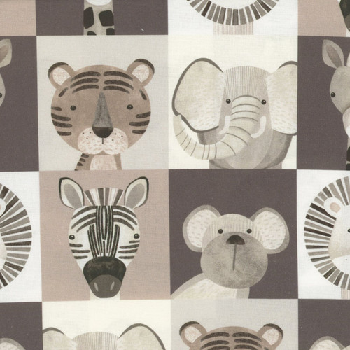 Henry Glass Fabrics Jungle Romp Betsey Cavallo Multi Small Animal Boxes