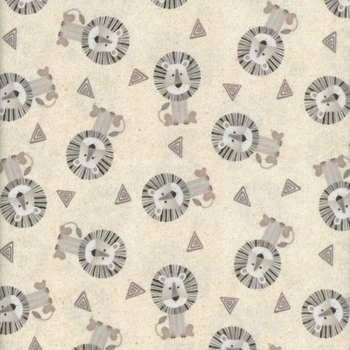 Henry Glass Fabrics Jungle Romp Betsey Cavallo Cream Tossed Lions