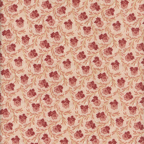 Henry Glass Fabrics Lost Gardens of Heligan Michelle Yeo Pink Gold Floral Garland